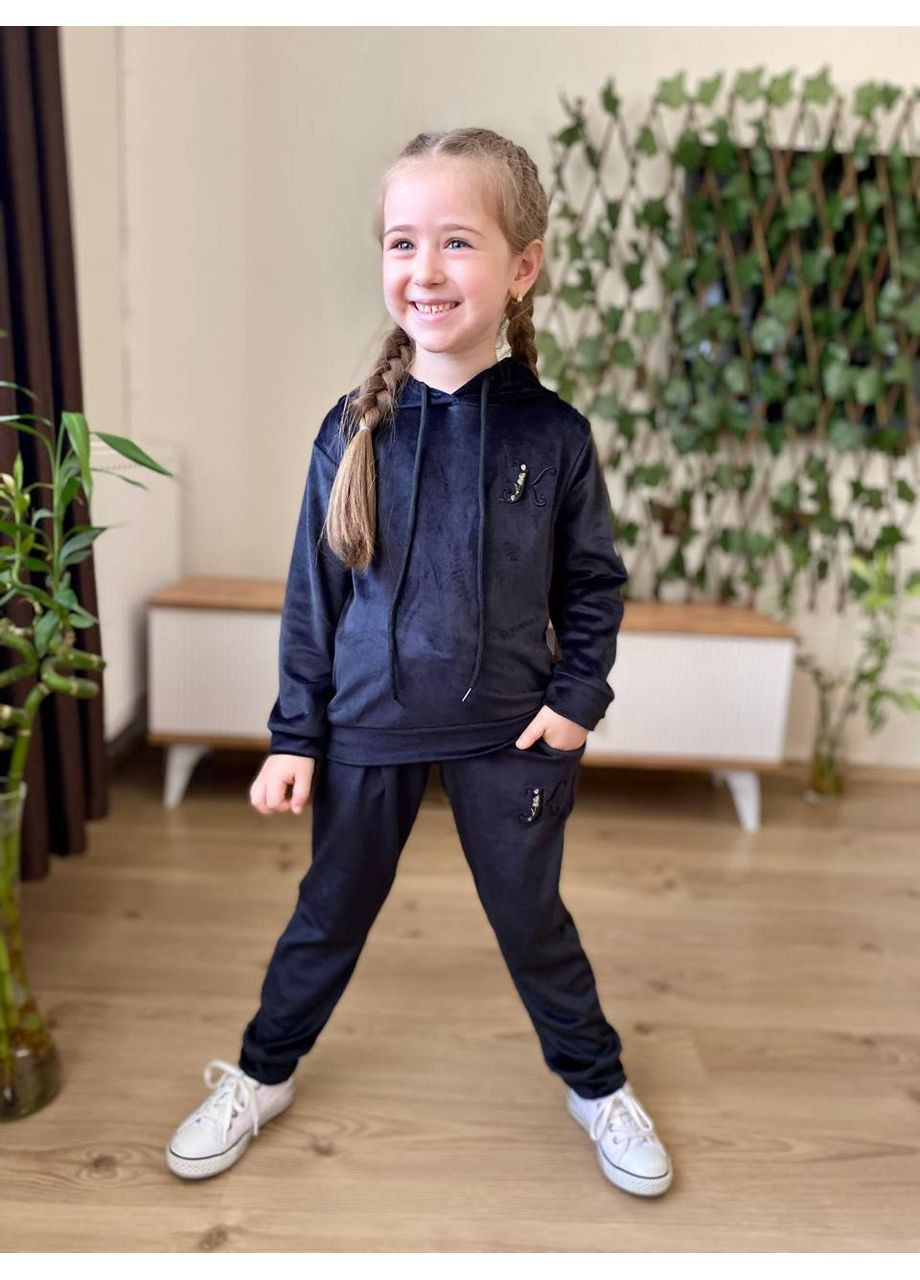 Велюровый спортивный костюм для девочки No Brand (362666466)