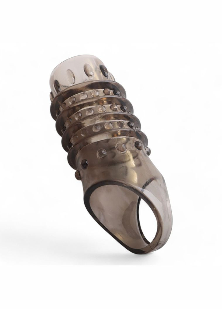 Насадка на пеніс рельєфна на мошонку з відкритою головкою з ребрами та точками для стимуляції China (317747533)