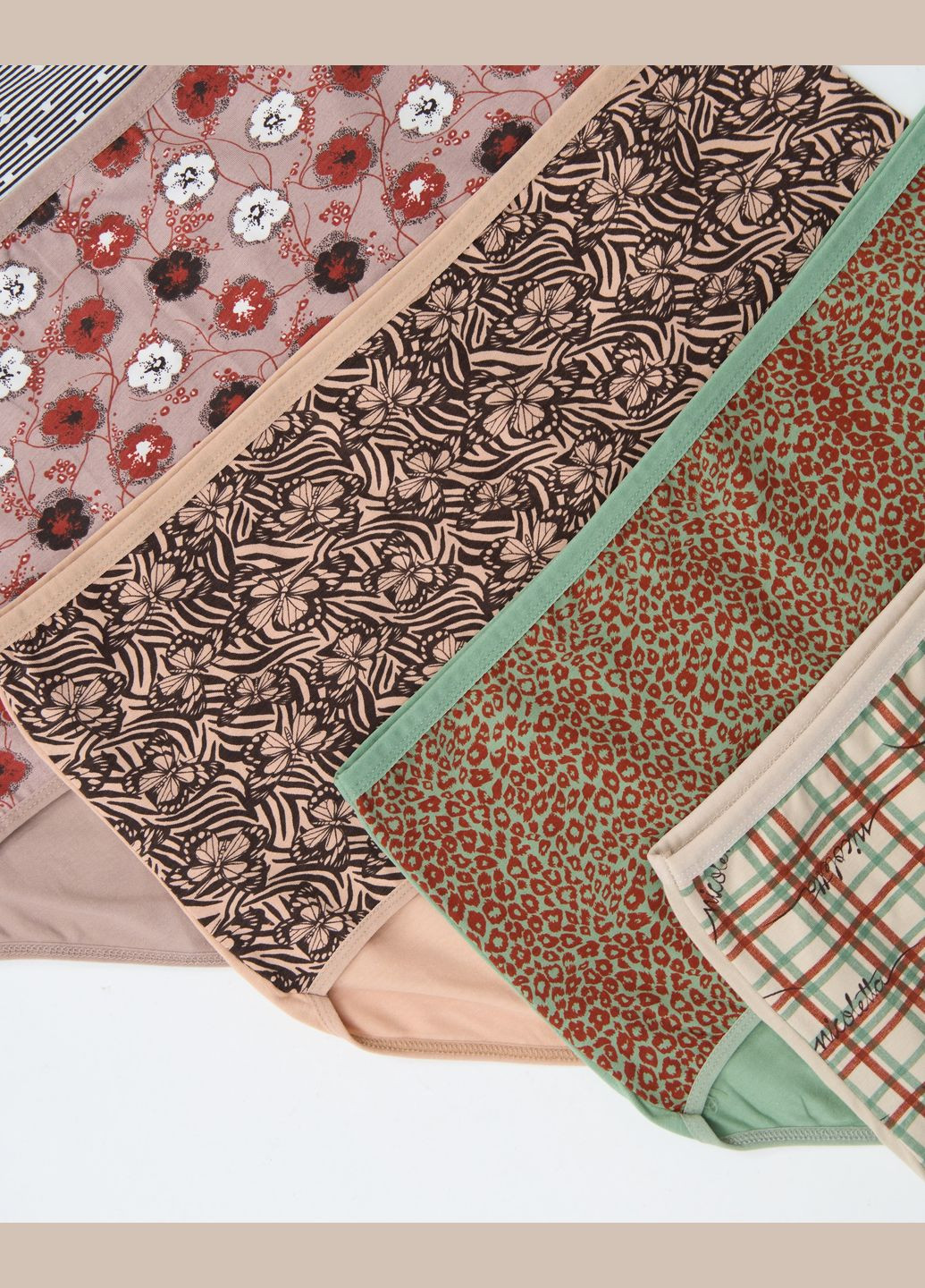 Трусы женские микс мелкие рисунки 5 шт. Nicoletta (322126839)