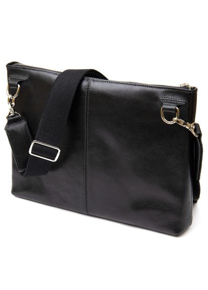 Сумка Кожаная мужская Черная (11437) Grande Pelle Шкіряна чоловіча Чорна (364660845)