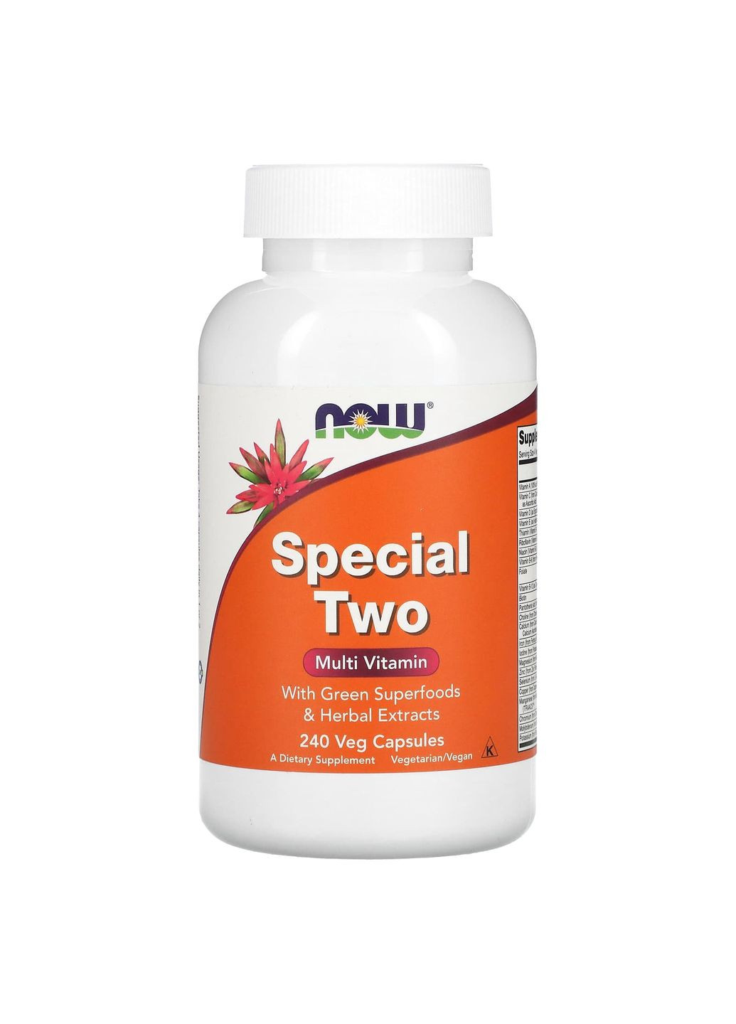 Мультивитамины, Special Two,, 240 вегетарианских капсул Now Foods (362373171)