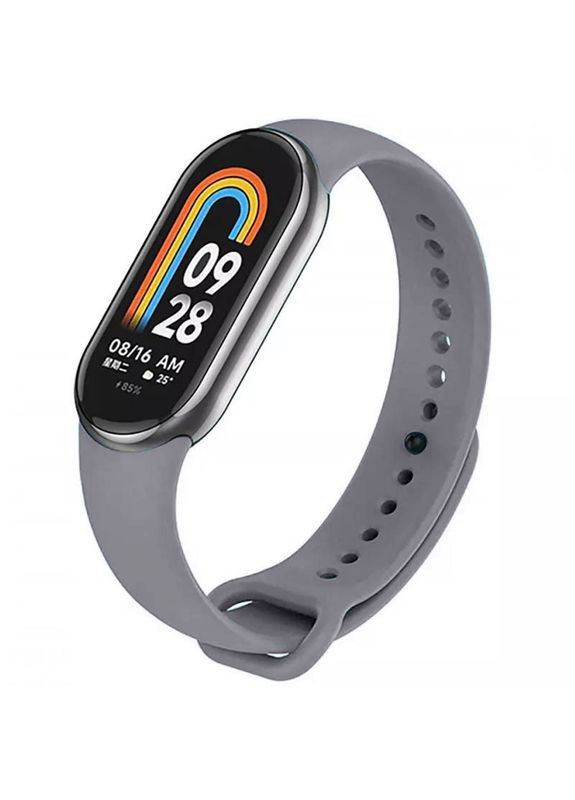 Силиконовый ремешок для Xiaomi Mi Band 8/9/10 Dark Gray No Brand (361078043)