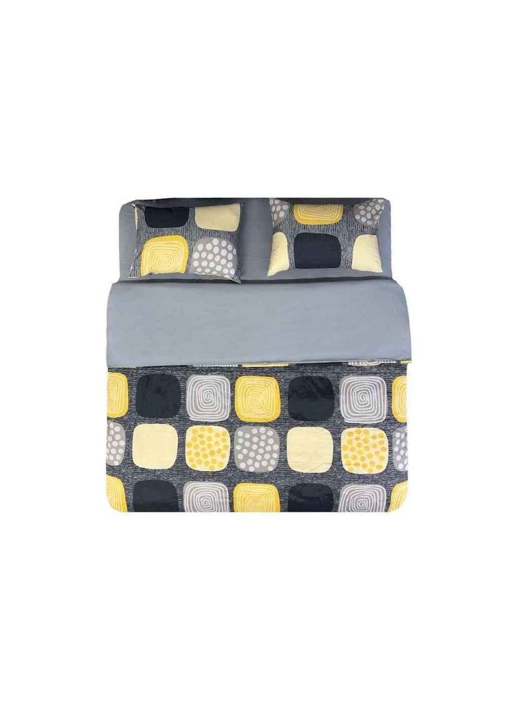 Комплект постельного белья Евро Printed 10046 80г/м2 CLOSED 17-3802 Gull (2н 57) микрофибра ТМ ArCloud (364208853)