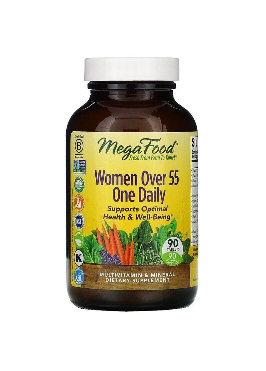 Мультивітаміни для жінок 55+, Women Over 55 One Daily,, 90 таблеток MegaFood (326054322)