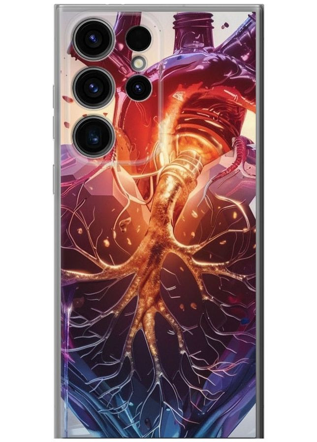 Силиконовый чехол 'Crystal Heart' для Endorphone Samsung Galaxy S24 Ultra (286764873)