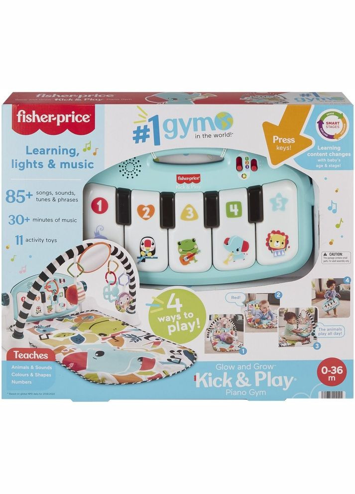 Килимок-ігровий центр Натискай та грай з технологією Smart Stages (англ) Fisher-Price (335007791)