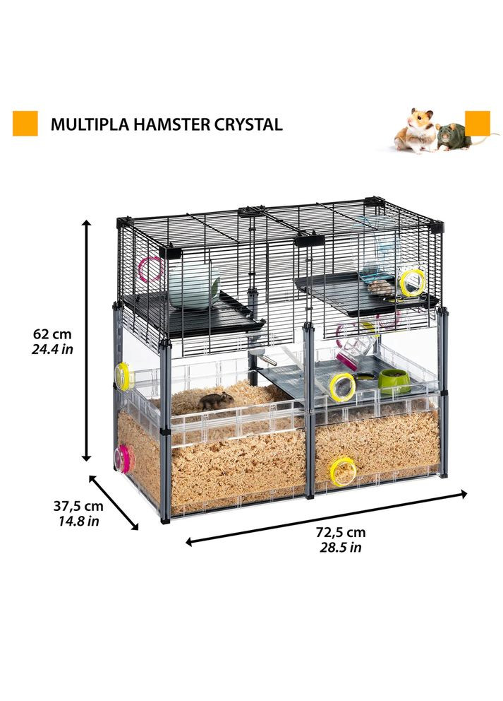 Клетка для хомяков и мышей с аксессуарами Multipla Hamster Crystal (Ферпласт Мультипла Хамстер) Ferplast (297512880)
