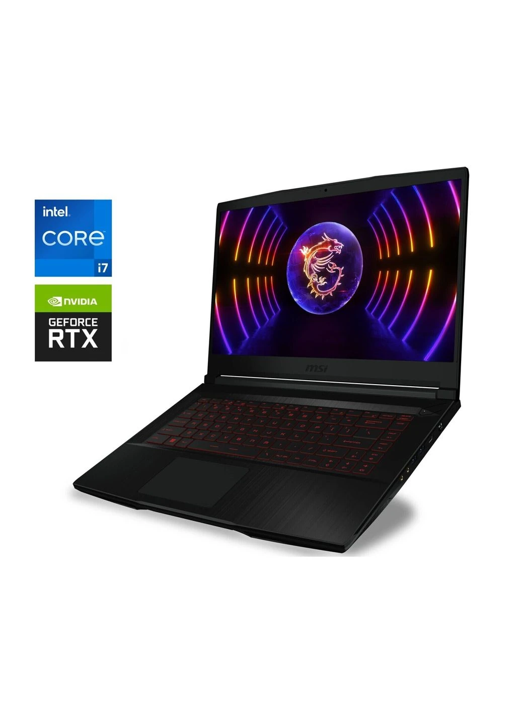 Игровой ноутбук Thin GF63 12VE / 15.6" (1920x1080) IPS / intel Core i7-12650H (10 (16) ядер по 3.5 - 4.7 GHz) / 16 GB DDR4 / MSI (398137926)