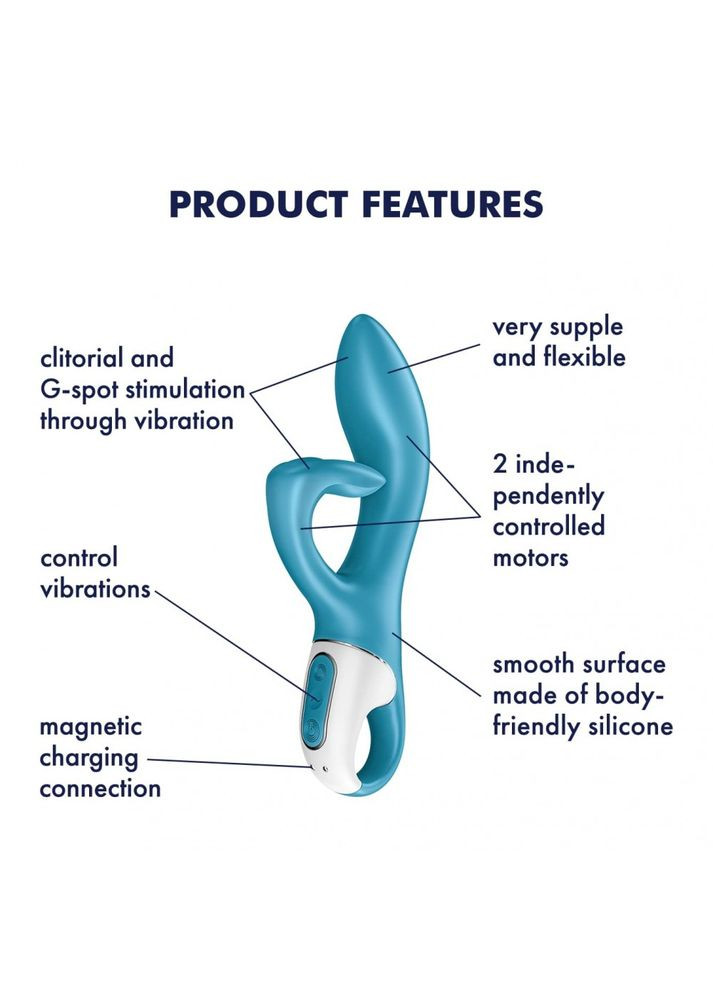 Вибратор кролик Embrace Me с тройным отростком для стимуляции клитора, Satisfyer (331170987)