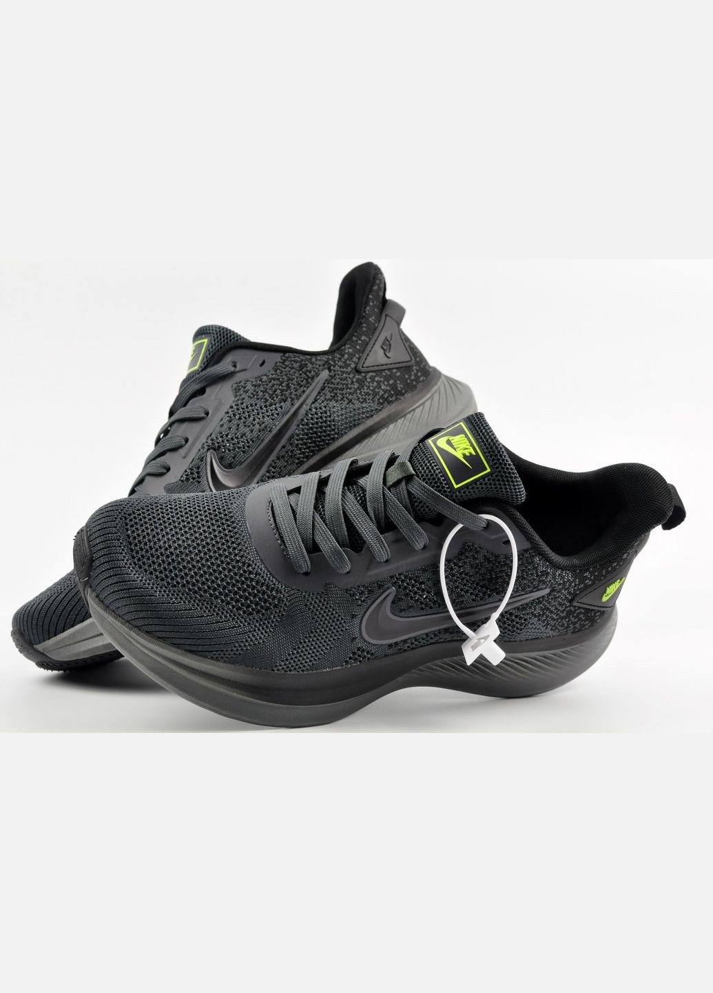 Темно-серые летние кроссовки текстильные nike zoom No Brand