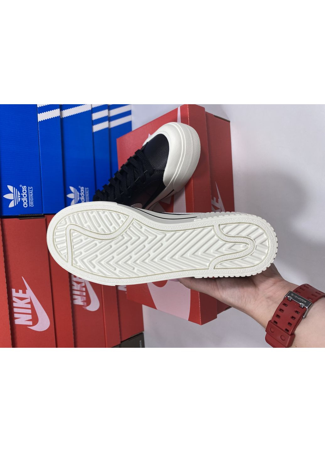 Чорні Осінні кросівки чоловічі nike court legacy lift black / white найк коурт легасі No Brand