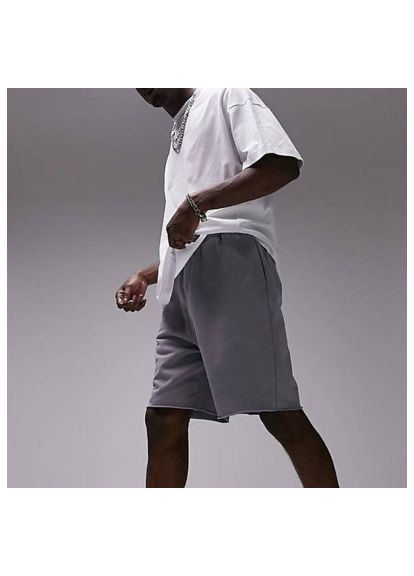 Шорты из структурной ткани 128839859 GREY Topman (370393926)