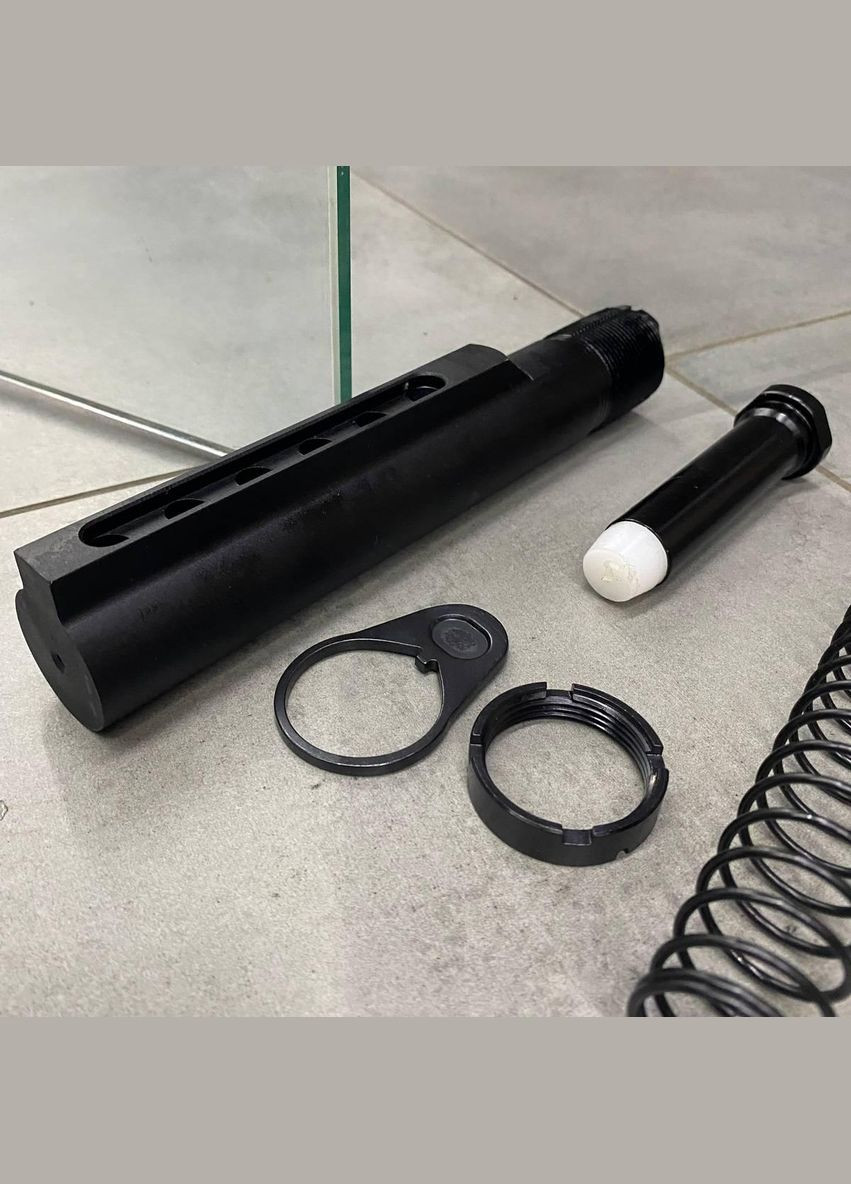 Комплект буферной трубки LD Turkish для AR-15, трубка + буфер + пружина + контргайка + торцевая пластина No Brand (362601632)