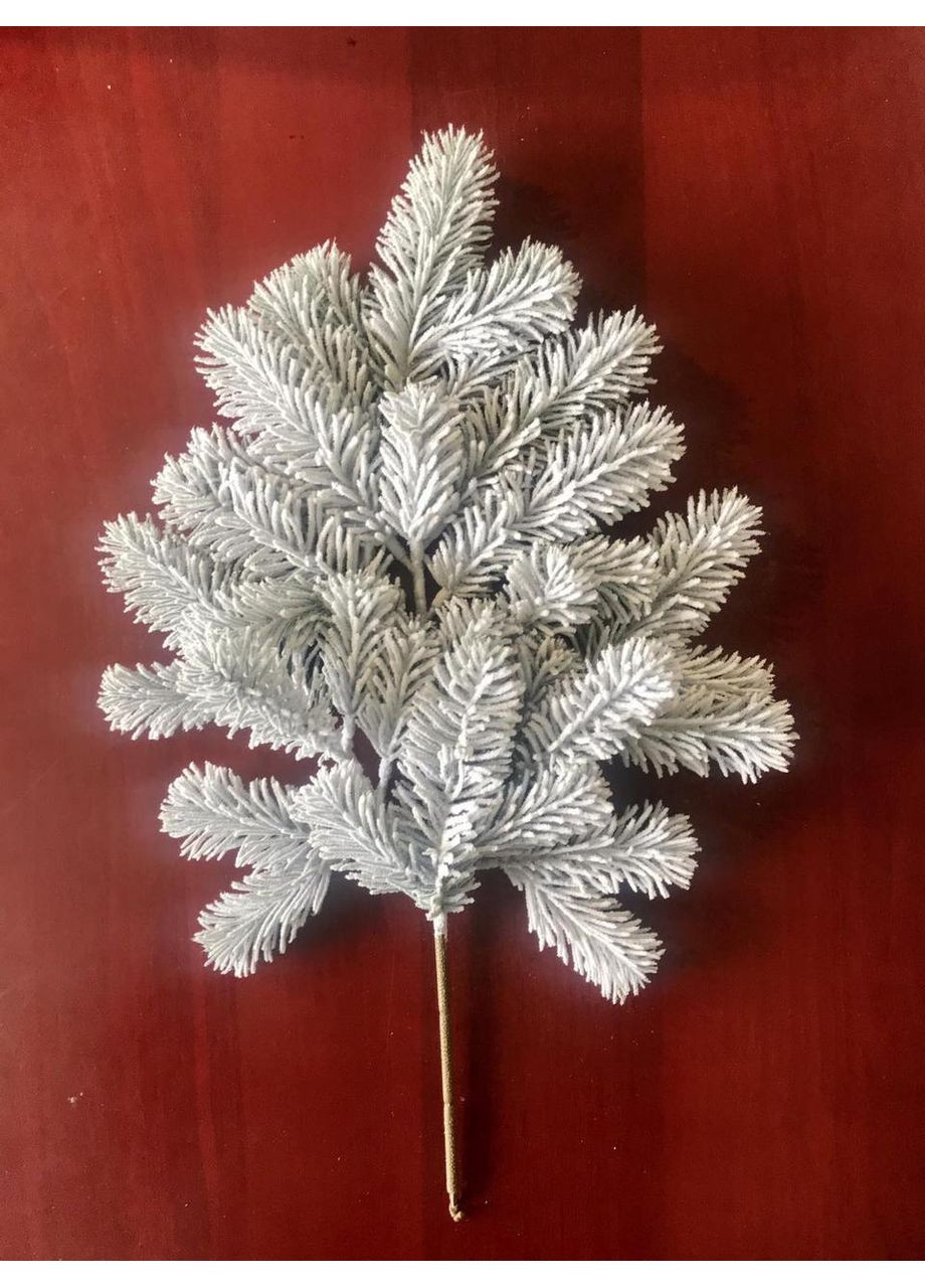 Гілка хвойна SGH Premium лита 53 см зелена засніжена (упаковка 3 шт.) HVOYA (370439226)