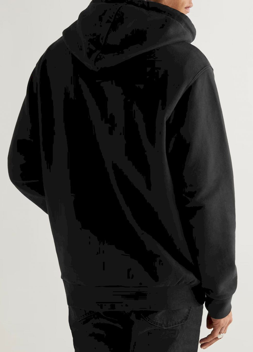 Черный худи мужская черная с флисом YAPPI рисунок (305003929)