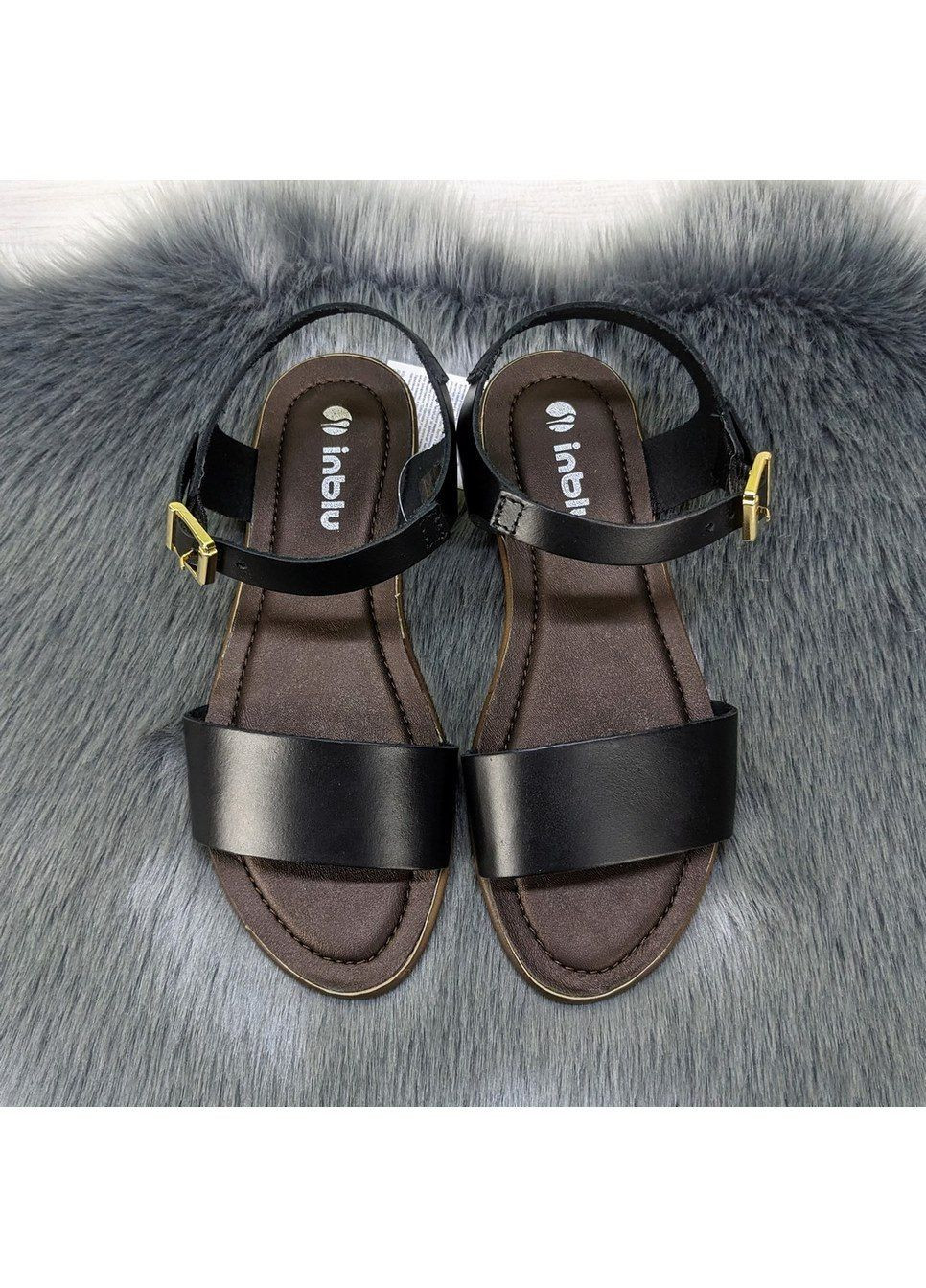 Босоніжки жіночі шкіряні на тонкій підошві Inblu (294607227)