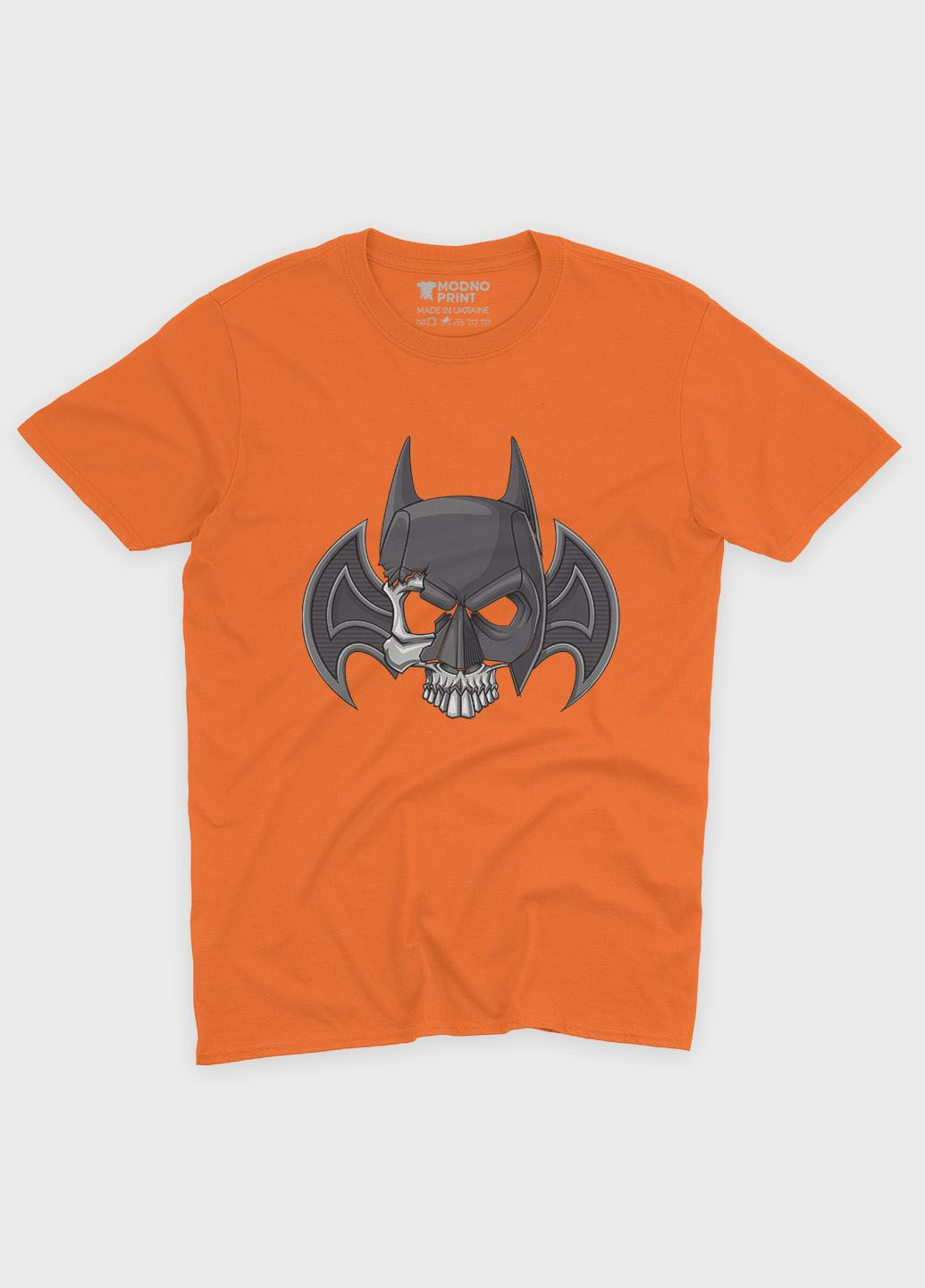 Оранжевая демисезонная футболка для девочки с принтом супергероя - бэтмен (ts001-1-ora-006-003-005-g) Modno