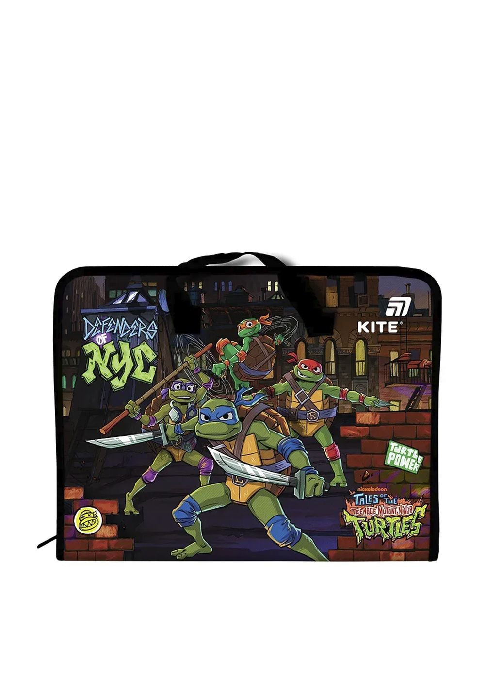 Папка-портфель на блискавці Ninja Turtles колір різнокольоровий ЦБ-00281373 Kite (343414623)