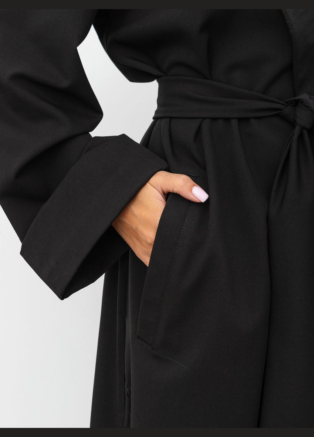 Черное повседневный платье-кимоно romashka Ромашка однотонное