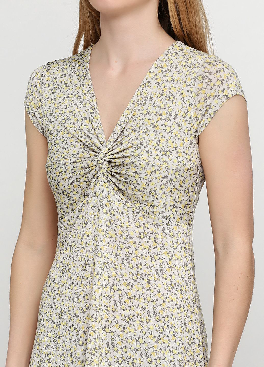 Жовтий повсякденний сукня жовтий Rinascimento з малюнком