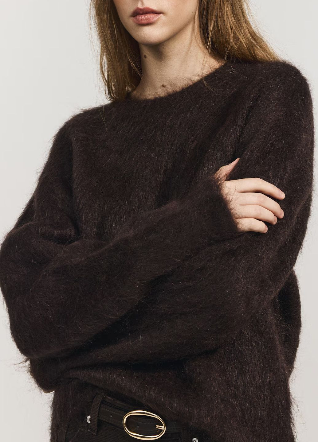 Темно-коричневый демисезонный свитер H&M