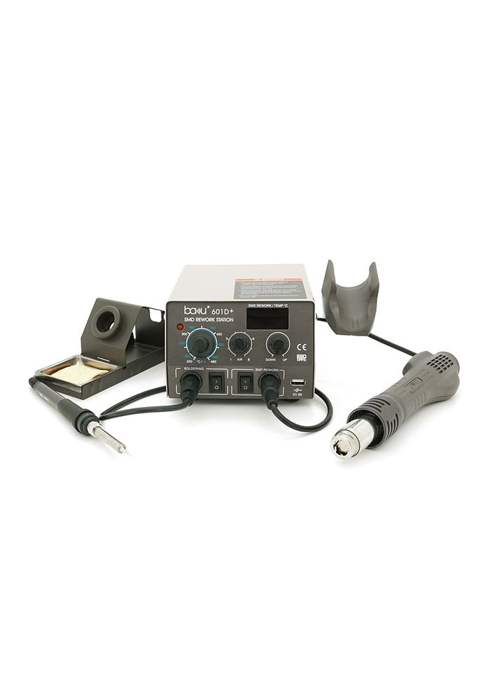 Паяльна станція BAKKU BK-601D+ цифрова індикація, фен, паяльник Baku (362668507)