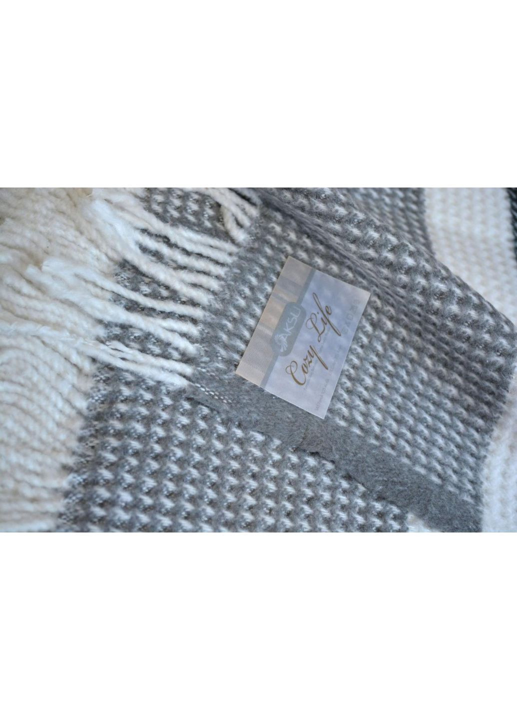 Плед 160×220 см. Cunda Gri Aksu (365814862)