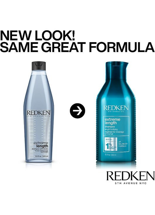 Шампунь с биотином для укрепления длинных волос Extreme Length Shampoo 300ml (824798-31744) Redken (368645427)