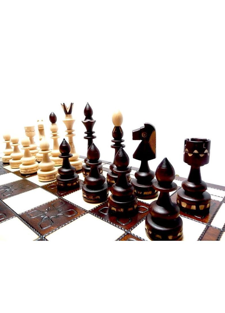 Шахи 119 Індійські Великі 53х53 см дерев'яні Madon No Brand (362476398)