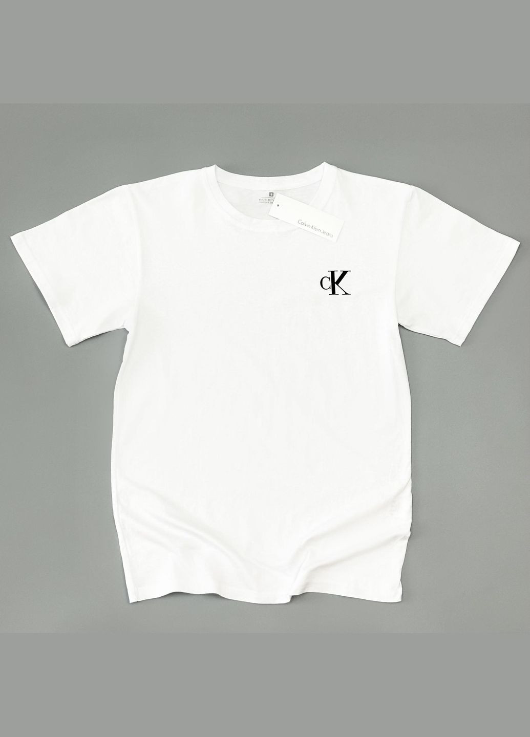 Белая стильная мужская футболка calvine klein белая Freedom