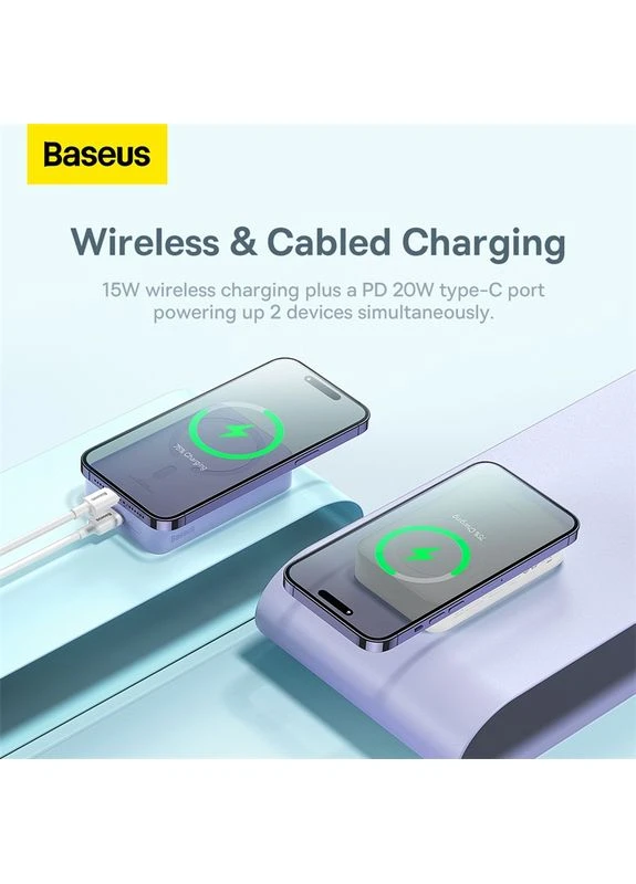Зовнішній акумулятор Magnetic Mini Wireless Fast Charge Power Bank 20000mAh 20W () Baseus PPCX150002 (385926569)