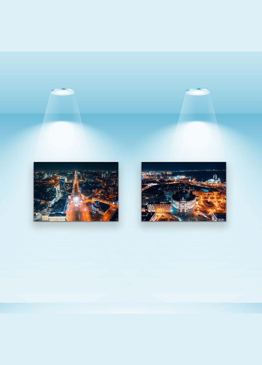 Набор постеров Ночные города (PS-005) 2 шт. Riviera Blanca (303135822)