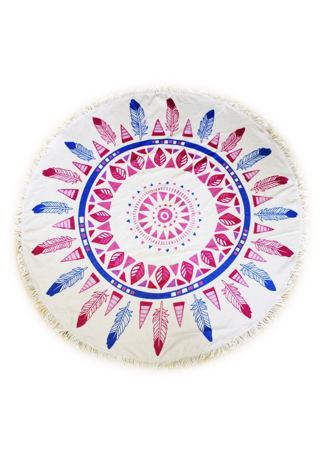 Пляжное полотенце Перья из микрофибры, круглое No Brand (336921349)