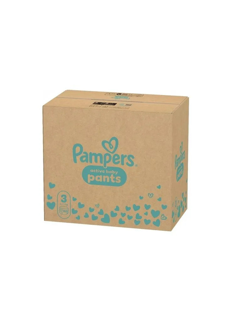 Подгузники Active Baby Pants Размер 3 (6-11 кг) 180 шт (8006530305716) Pampers (396451149)
