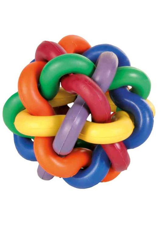 Іграшка для собак М'яч переплетення кольорових кілець 7 см (TX32621) Trixie (279571691)