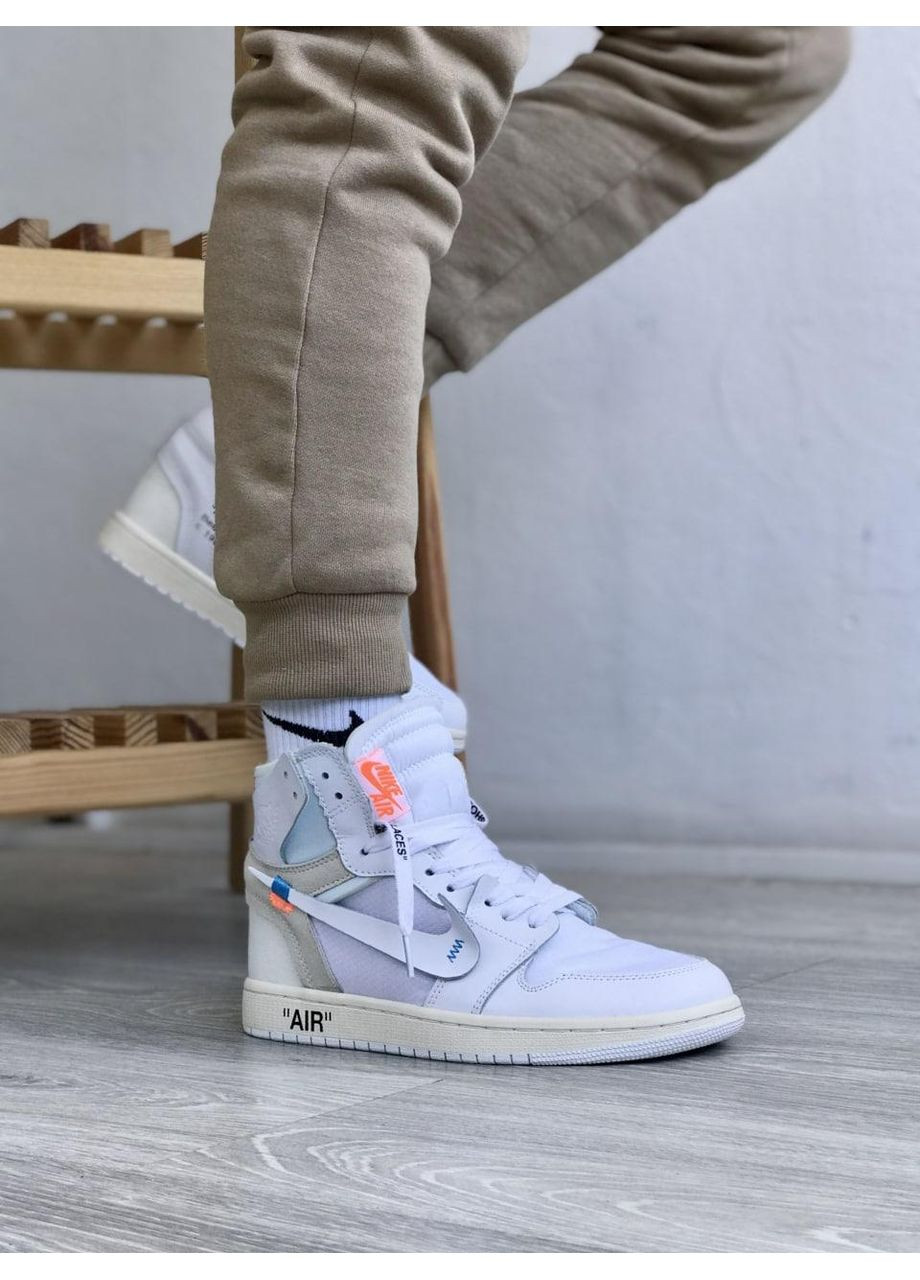 КРОССОВКИ ЖЕНСКИЕ NIKE AIR JORDAN 1 HIGH PYTHON НАЙК АИР ДЖОРДАН No Brand бежевые демисезоны (368861851)