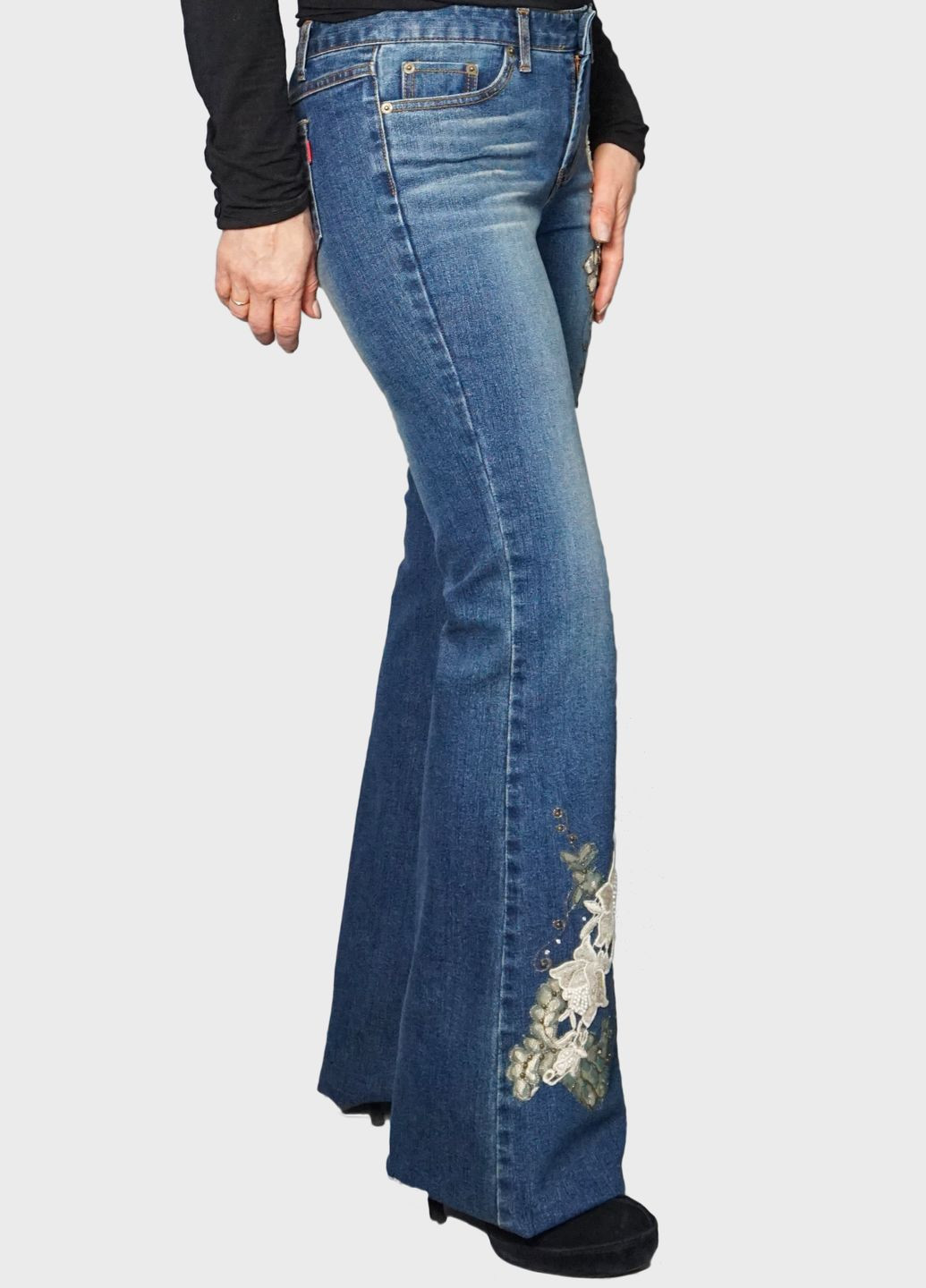 Жіночі вінтажні джинси. Синій Tantra - (272797648)