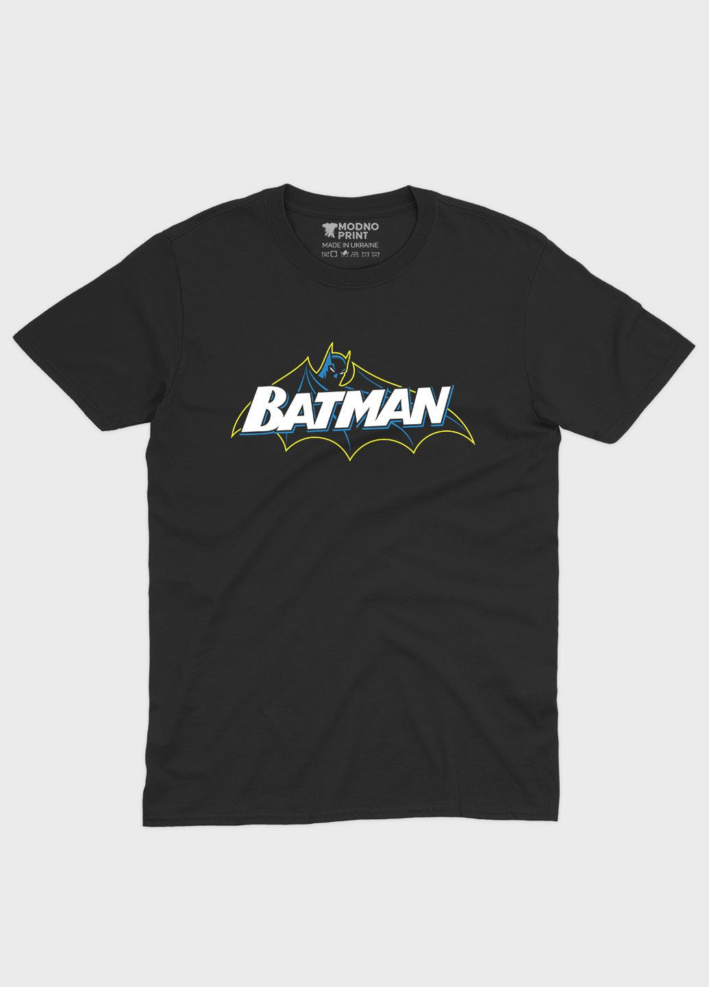 Черная мужская футболка с принтом супергероя - бэтмен (ts001-1-bl-006-003-021) Modno