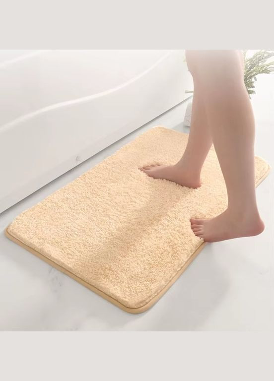Коврик для ванной комнаты и душа коврик для ног в душевую, микрофибра, атиковзкий размер 40х60 см, бежевый No Brand (337342019)