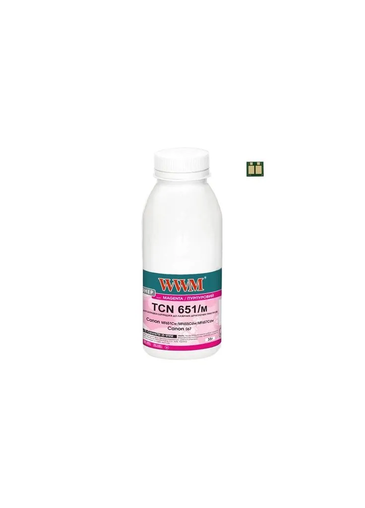 Тонер Canon MF651Cw/MF655Cdw/MF657Cdw, Canon 067 35г Magenta chip (TC-Can067M-35-) WWM (393963181)