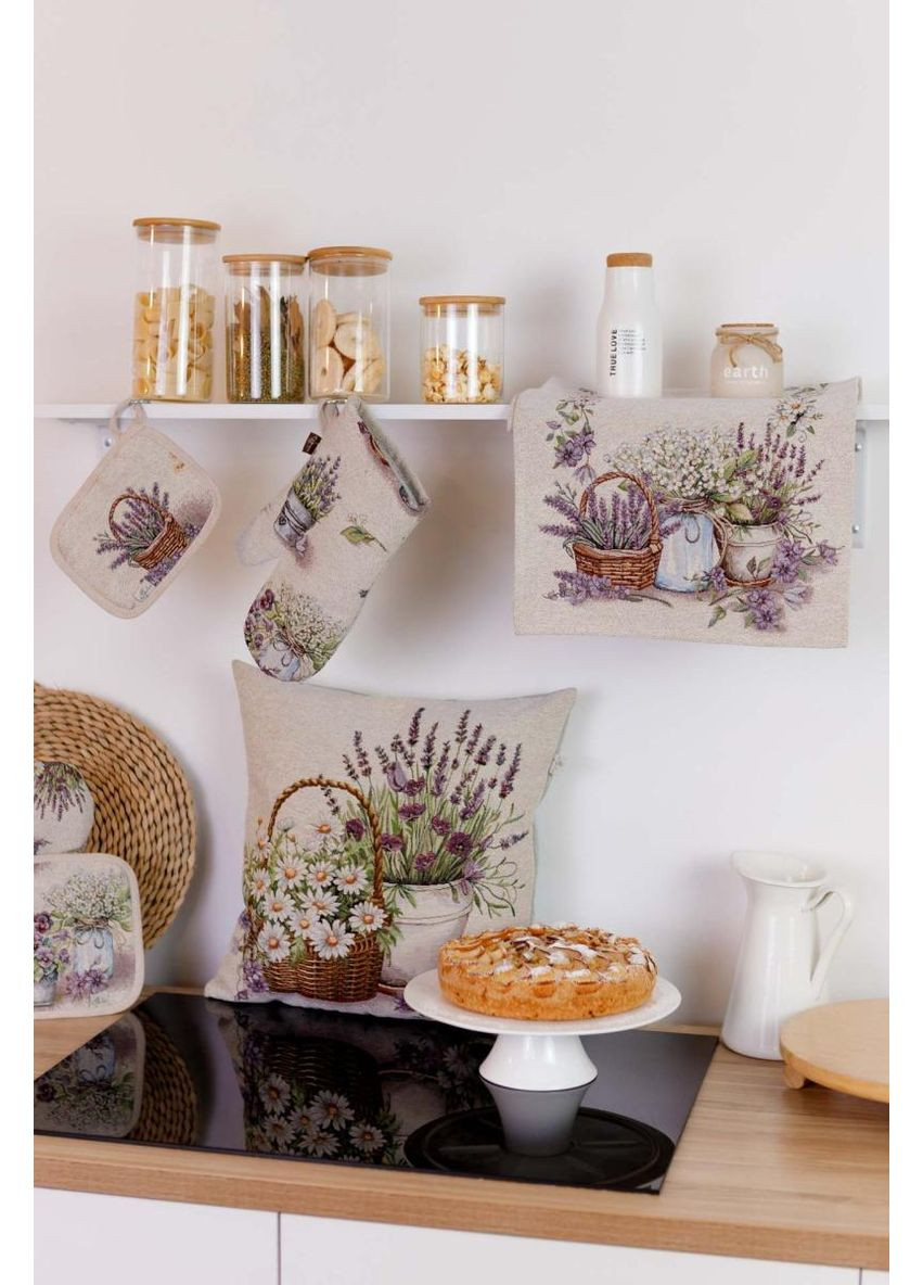 Декоративная наволочка Ромашки в корзине 45х45 см для дома и интерьера подушка для весеннего декора. ProDobro (369378124)