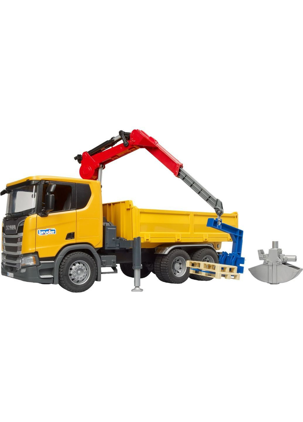 Іграшкова машинка Автомобіль Scania Super 560R з краном-маніпулятором та аксесуарами 1:16 () Bruder 03551 (368464178)