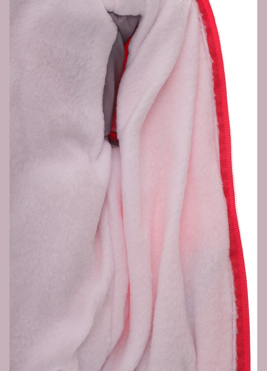 Червоний демісезонний комбінезон на флісі для дівчинки нуль кроха кораловий 86 см (28019) BABYKROHA