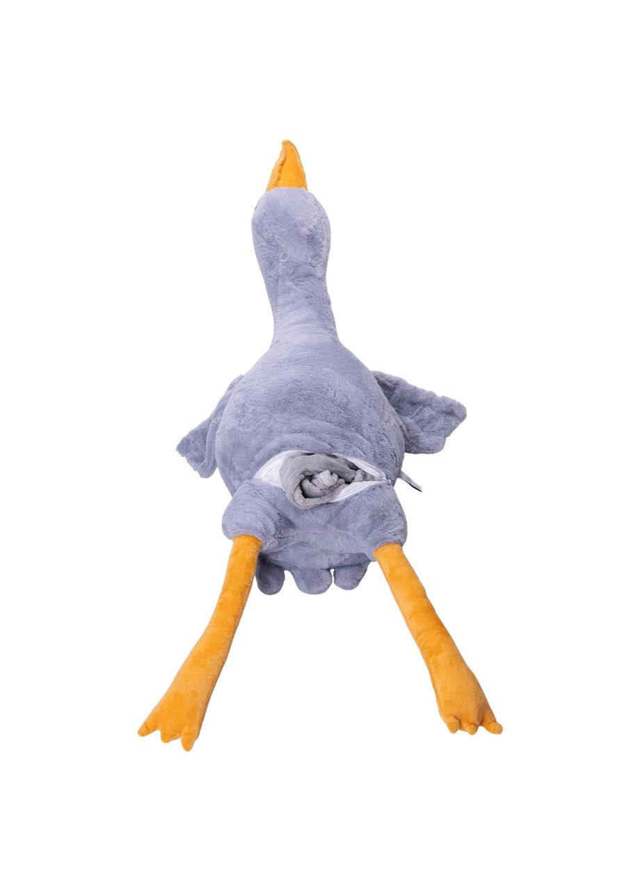 М'яка іграшка-подушка з пледом всередині Гусь-обнімусь 89 (см) Сірий 520-1G Colorful Home (370801692)