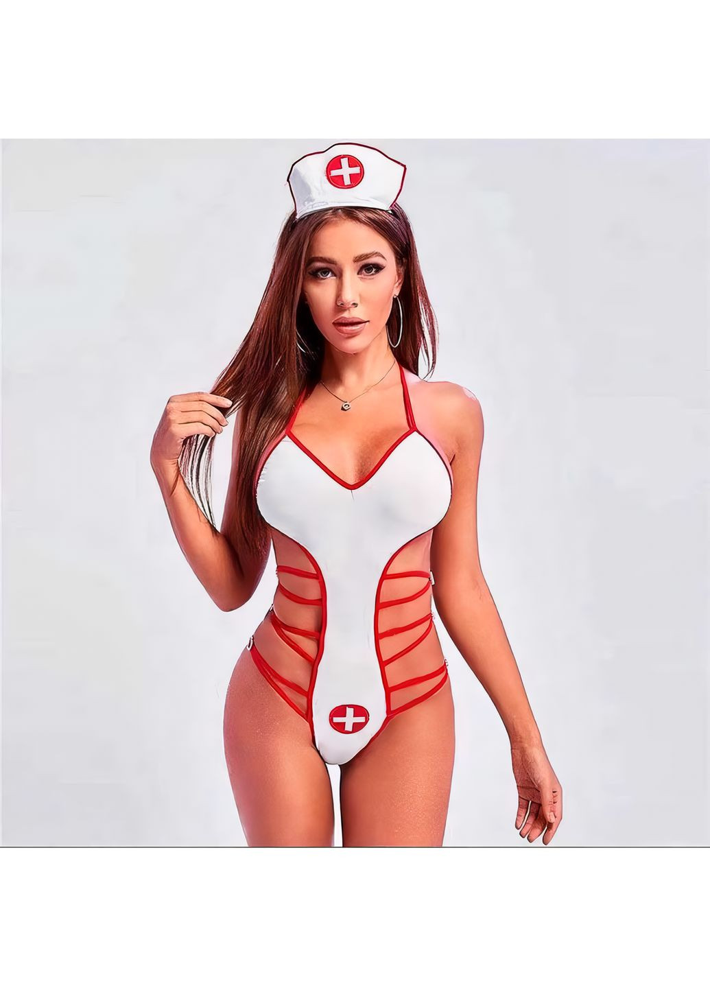 Белый демисезонный ролевой костюм медсестры s-m белый No Brand