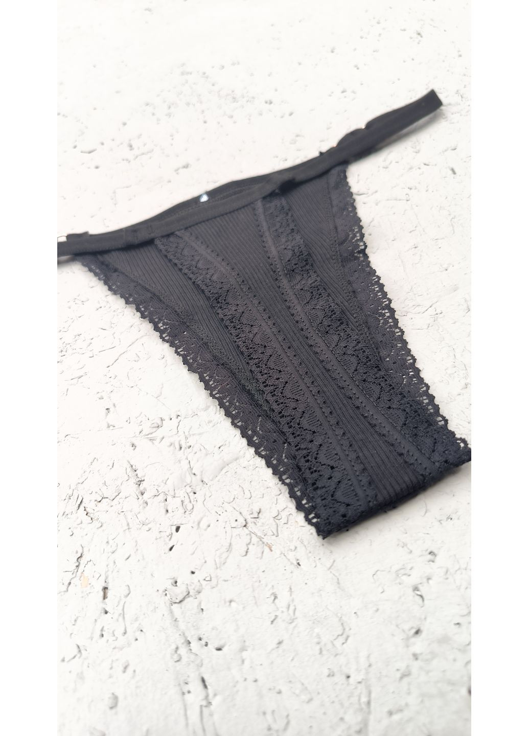 Бавовняні трусики стрінги в рубчик на регуляторах Finetoo (349826051)