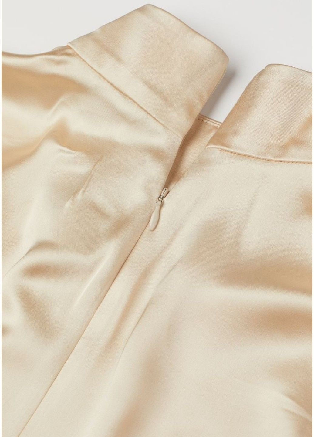 Світло-бежева ділова жіноча атласна сукня н&м (56667) xs світло-бежева H&M