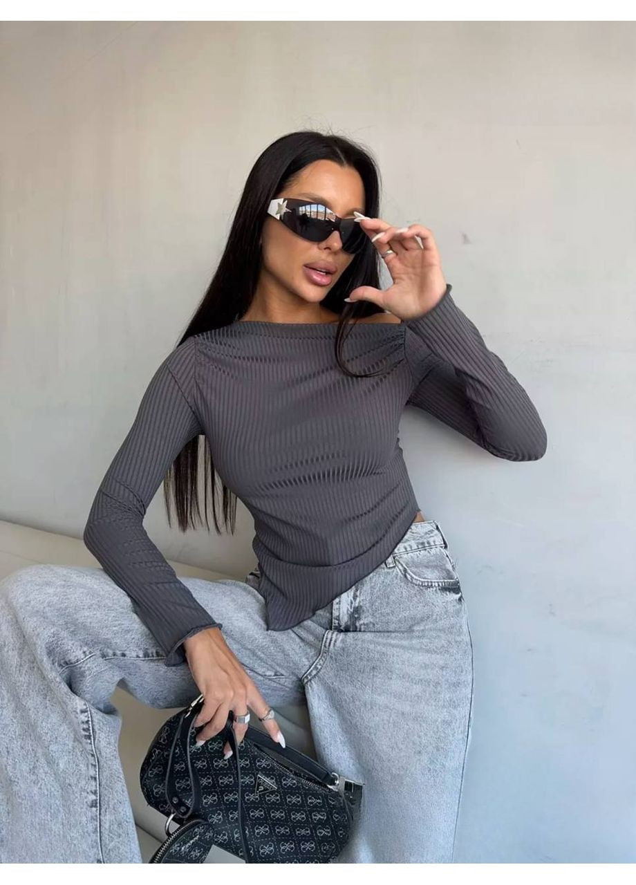 Жіночий лонгслів в рубчик Avanti (360953538)