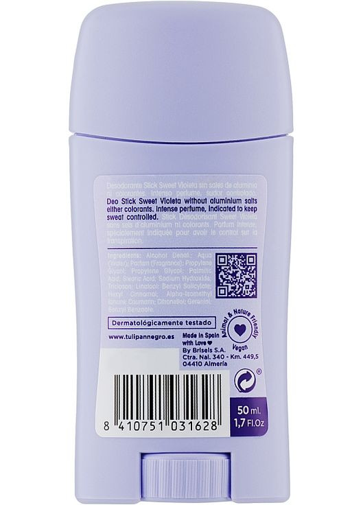 Дезодорант-стік "Солодка фіалка" Deo Stick 60ml (1104324-31024606) Tulipan Negro (368652663)