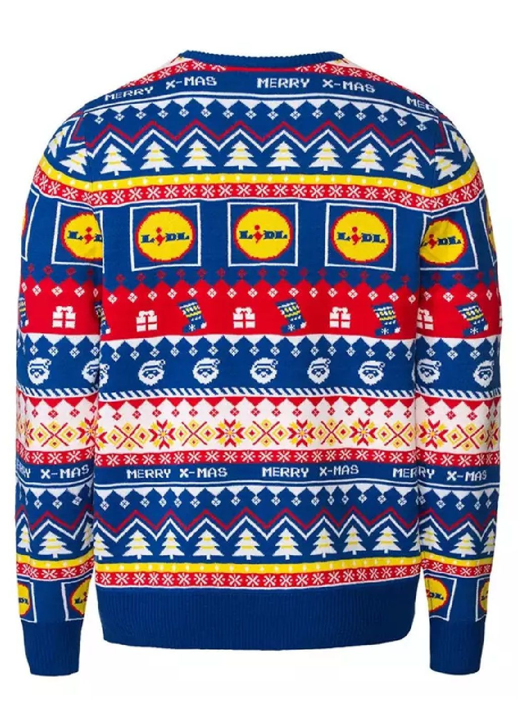 Синий зимний свитер новогодний пуловер Livergy